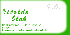 vitolda olah business card
